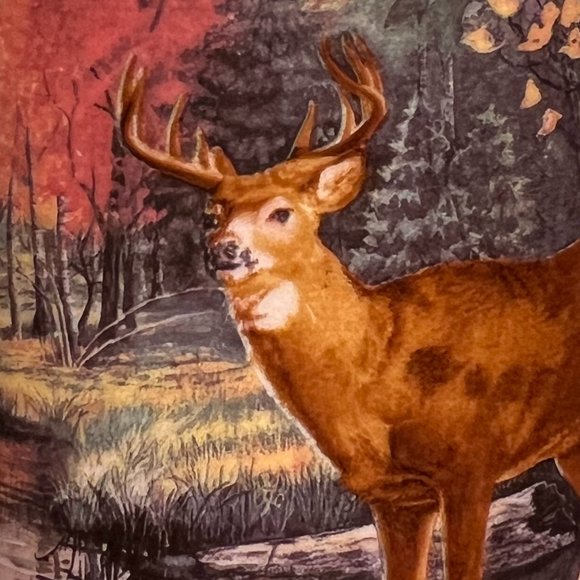 Two Vtg FRIENDS OF THE WETLANDS  Deer, Fawn, Doe & Buck, Woodland Ceramic Mugs - Picture 9 of 12